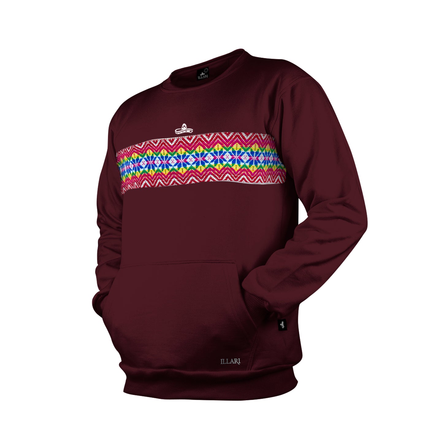 SUDADERA TEOTIHUACÁN GUINDA