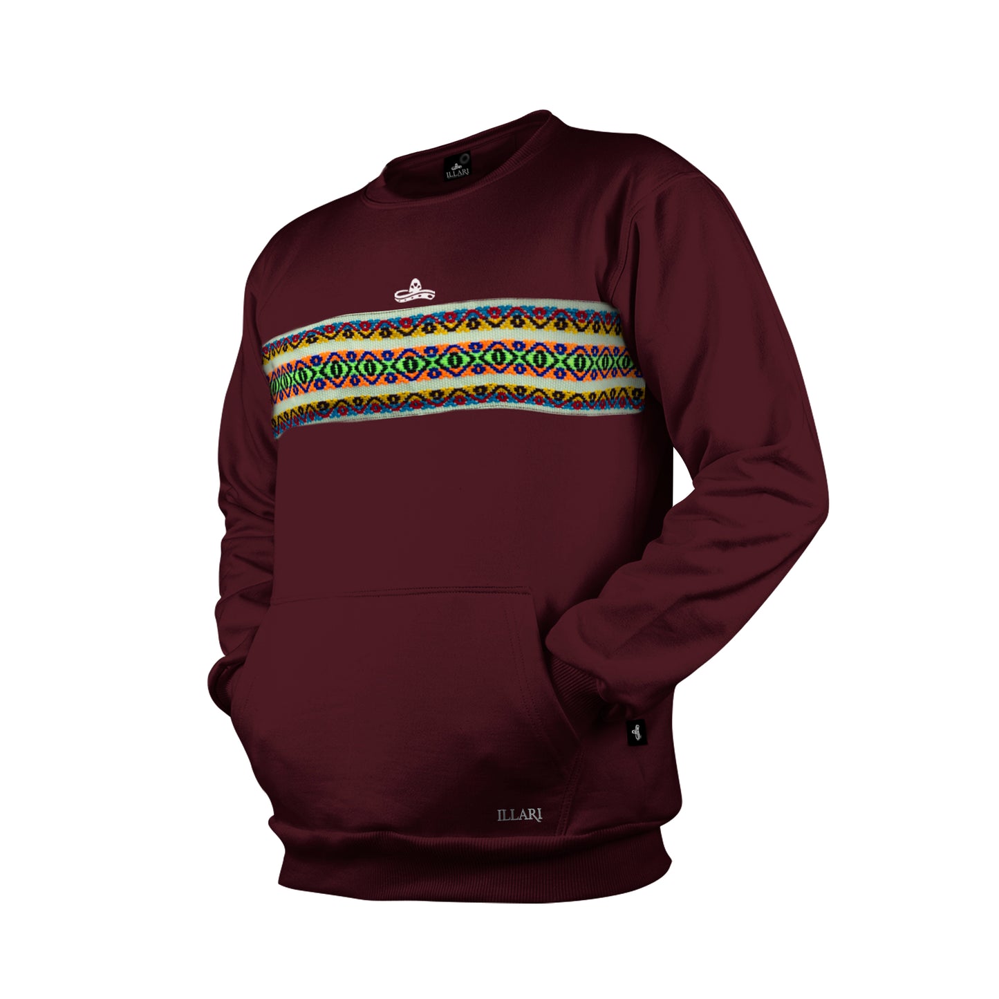 SUDADERA TEOTIHUACÁN GUINDA